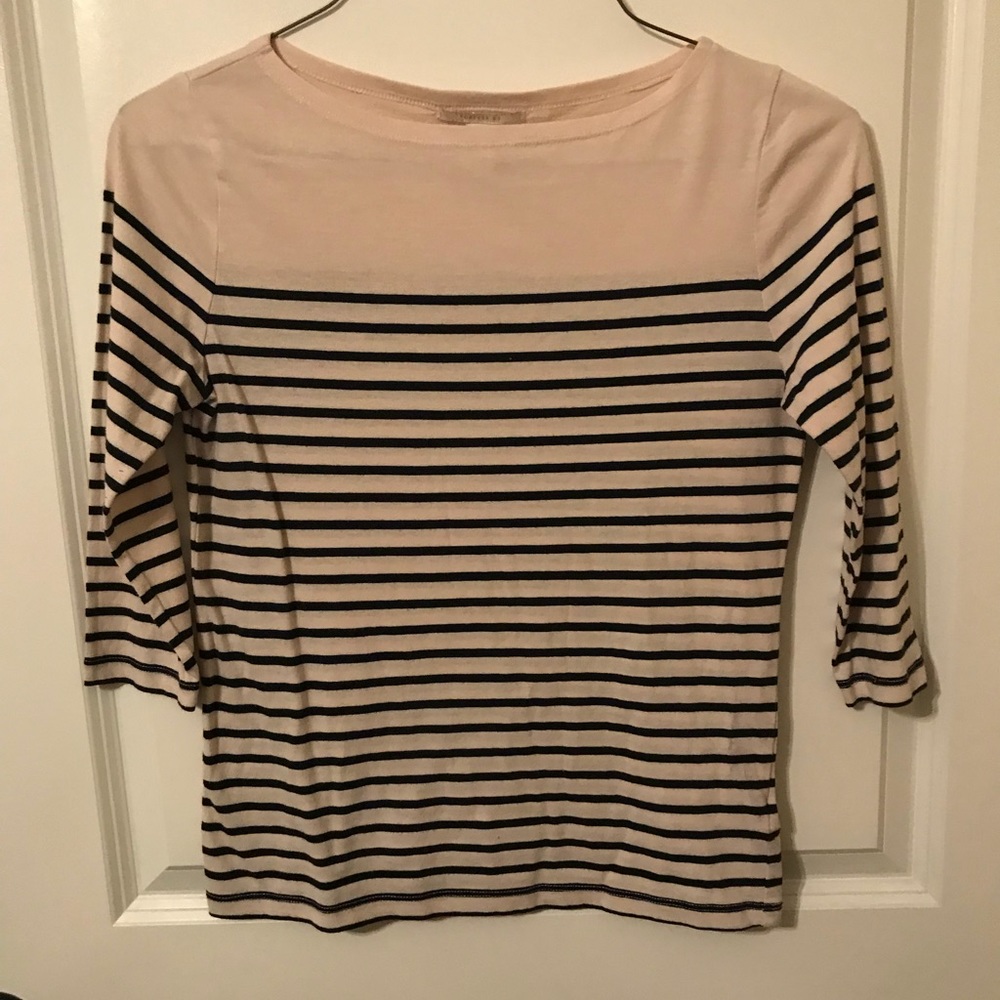 Off White Striped Tee